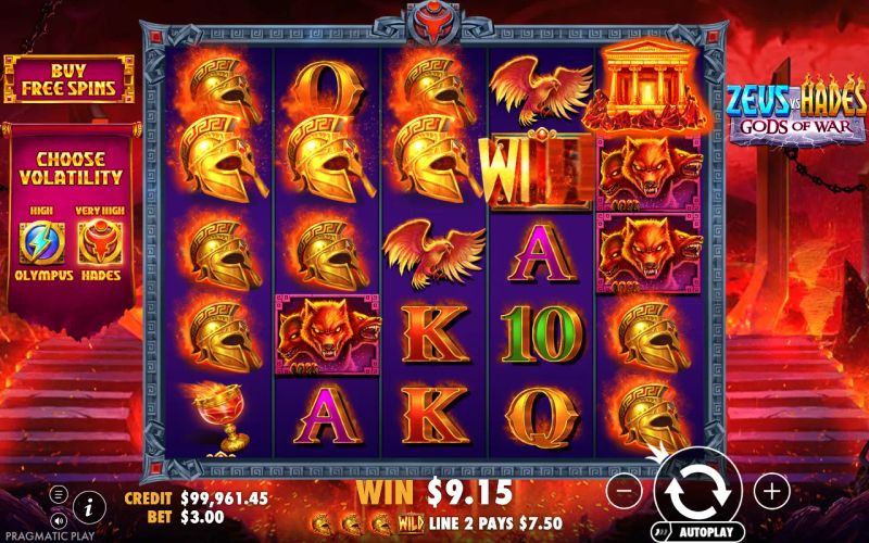 Zeus vs Hades - Gods of War slot screenshot