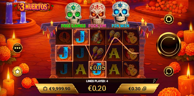 3 Muertos slot screenshot