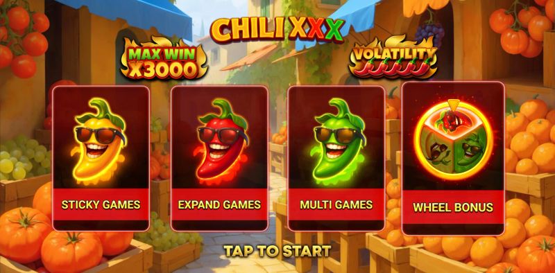Chili XXX slot symbols and paytable