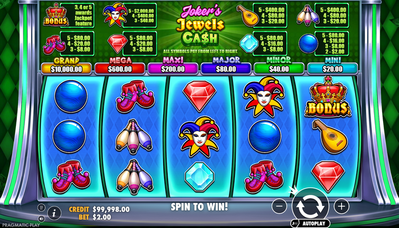 Joker's Jewels Cash slot screenshot
