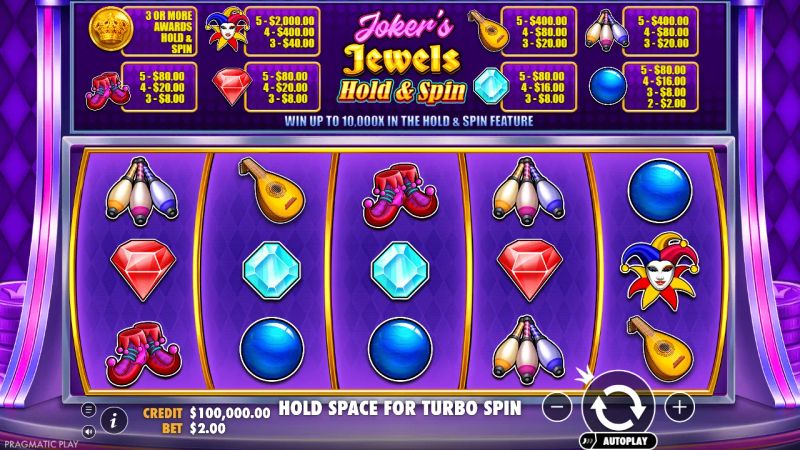 Joker's Jewels Hold & Spin slot screenshot
