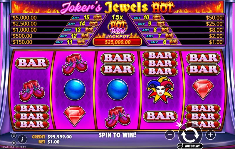 Joker's Jewels Hot slot screenshot