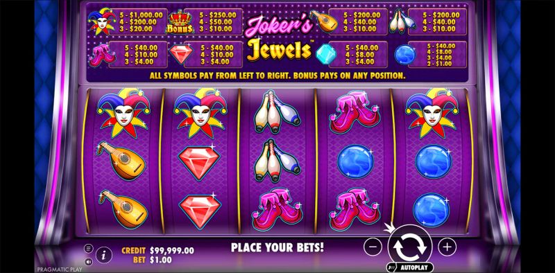 Joker's Jewels slot screenshot