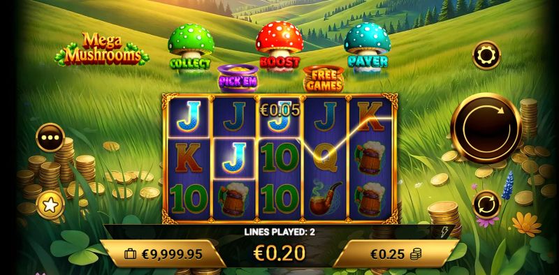 Mega Mushrooms slot screenshot