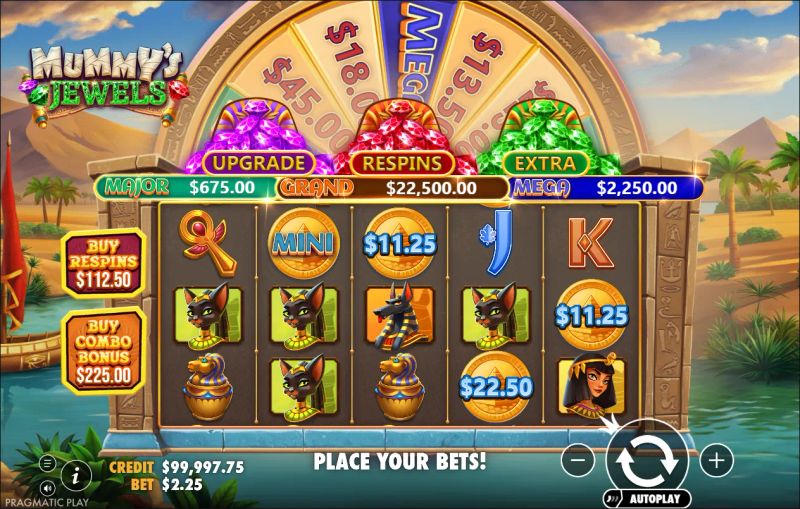 Mummy's Jewels slot screenshot