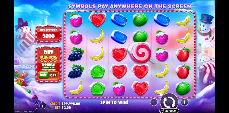 Sweet Bonanza Xmas slot screenshot
